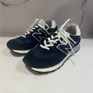 New Balance Dark Blue and White Sneakers